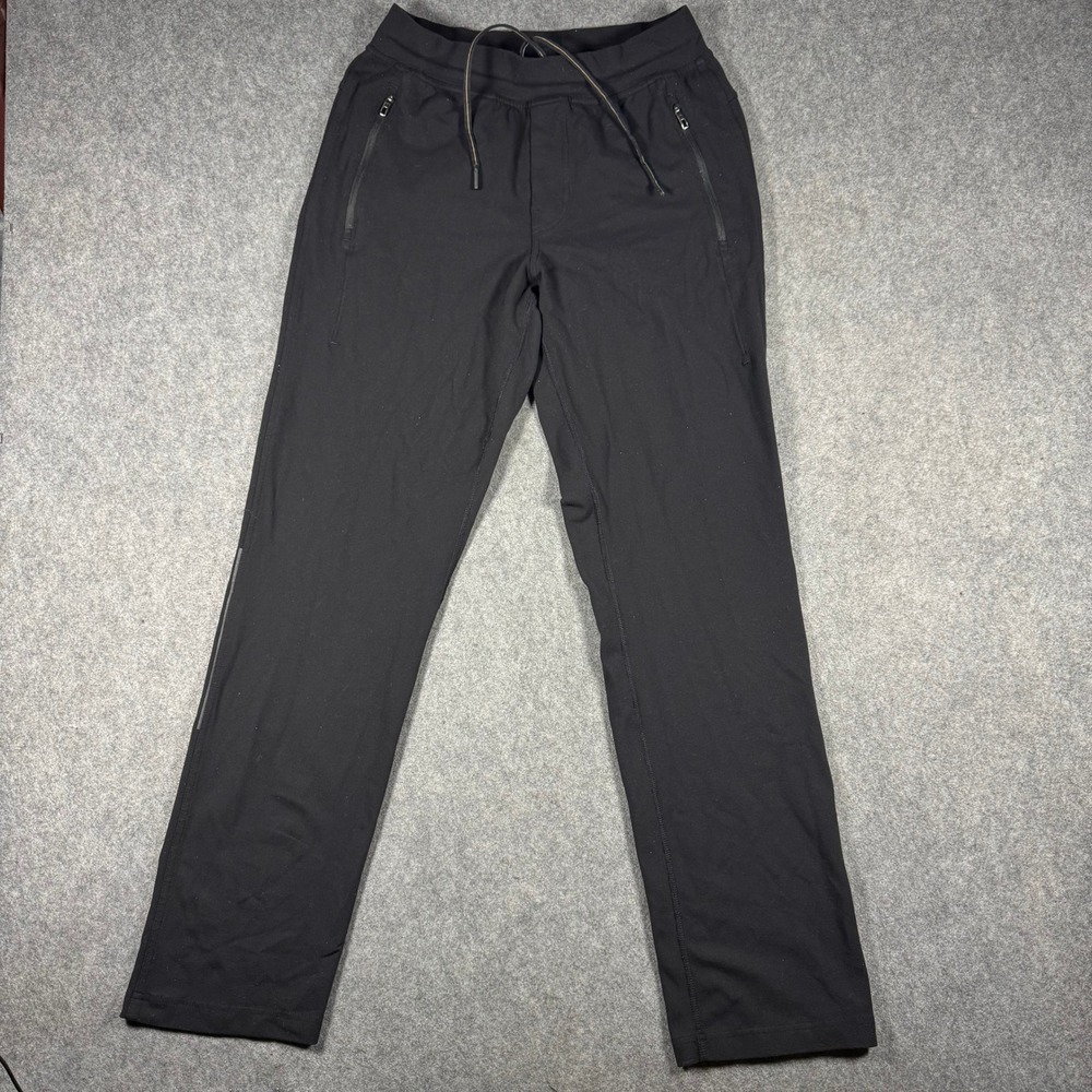 Lululemon ABC Joggers Mens M Black Slim Straight Stretch Reflective Pocket